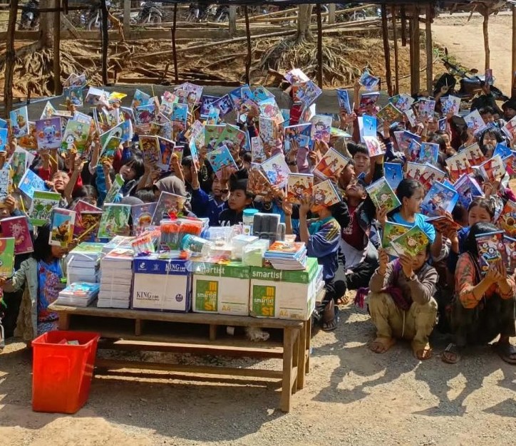 Stationery supplies delivered to a remote school